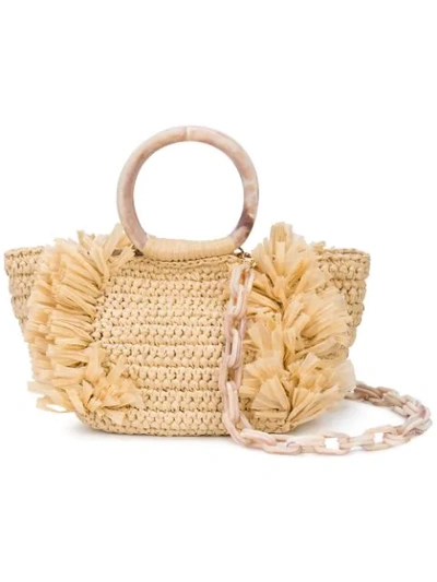 Shop Carolina Santo Domingo Corallina Shoulder Bag In Brown