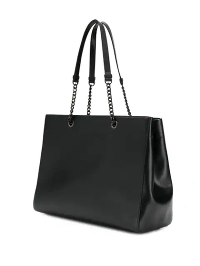 Shop Ferragamo Vara Bow Double Handle Bag In Black
