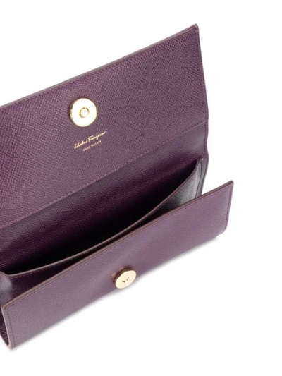 Shop Ferragamo Vara Bow Mini Bag In Purple
