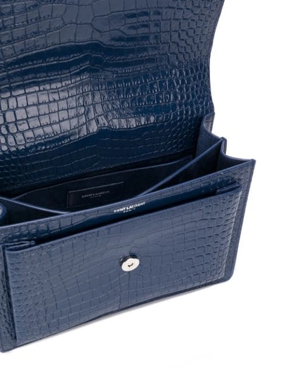 Shop Saint Laurent Medium Sunset Shoulder Bag In Blue