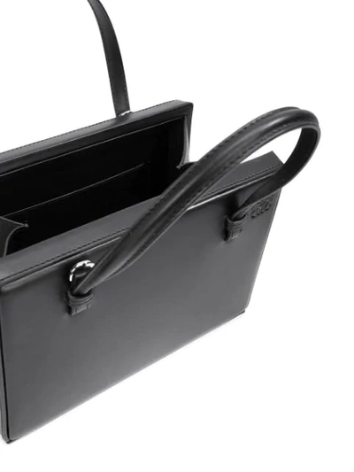 Shop Loewe Small Postal Box Tote Bag In Black