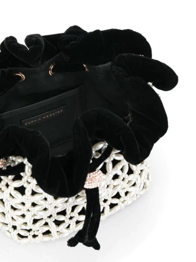 Shop Sophia Webster Pearl Caged Tote Bag In Black