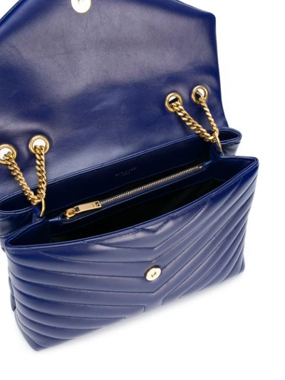 Shop Saint Laurent Monogram Shoulder Bag - Blue