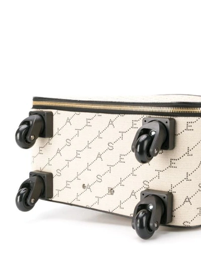 Shop Stella Mccartney Logo Print Trolley In Neutrals