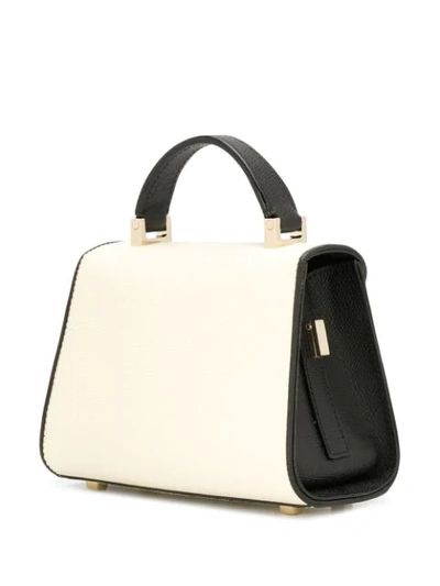 Shop Valextra Iside Micro Bag In Wwnn White Black