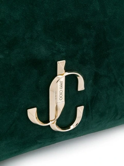 Shop Jimmy Choo Varenne Shoulder Bag In Green
