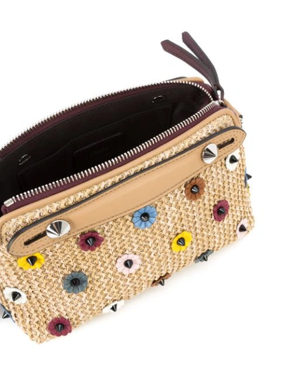 Shop Fendi By The Way Small Embellished Boston Bag In A1t1 Naturalmulti