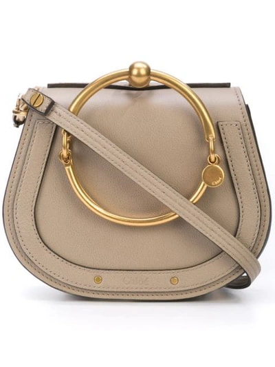 Shop Chloé Small Nile Bracelet Bag - Neutrals