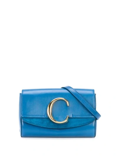 Shop Chloé C Belt Bag In Blue