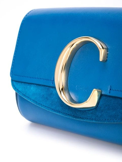 Shop Chloé C Belt Bag In Blue