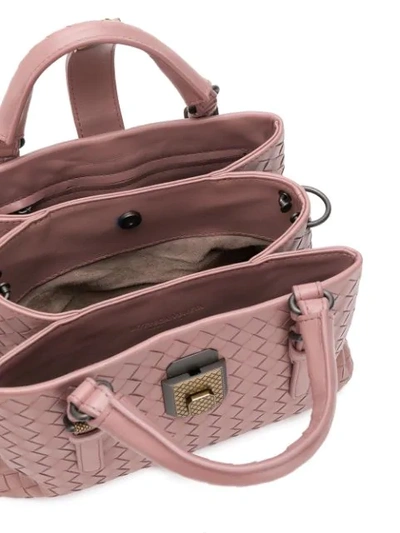 Shop Bottega Veneta Woven Tote Bag In Pink