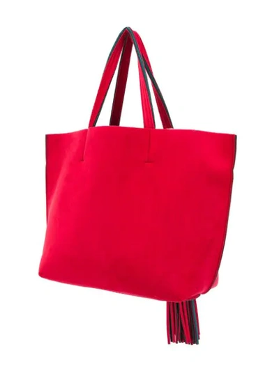 Shop Alila Fringed Detail Tote Bag In Red