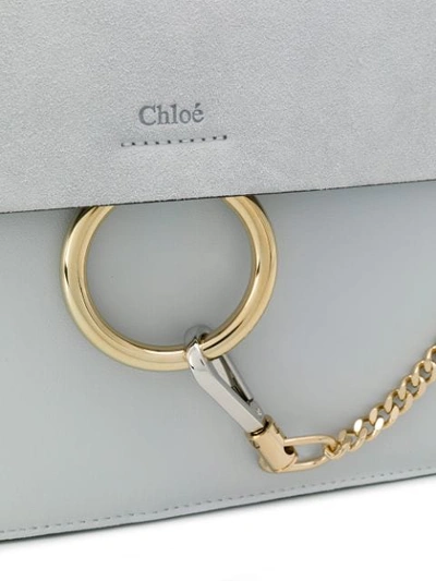 Shop Chloé Faye Shoulder Bag In Grey