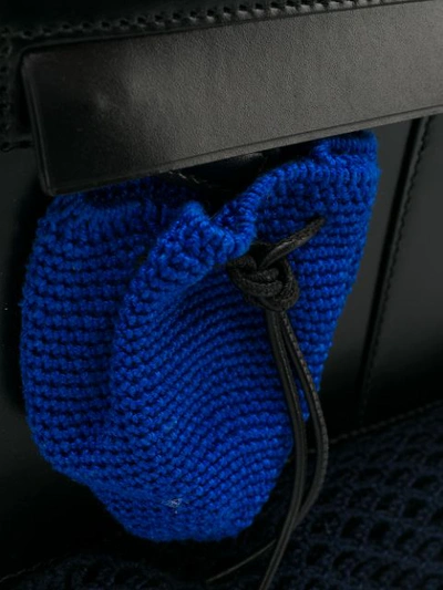 Shop Jil Sander Fishnet Tote Bag In Blue