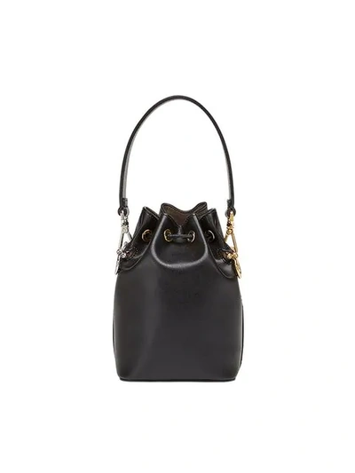 Shop Fendi Mini Mon Tresor Bucket Bag In Black