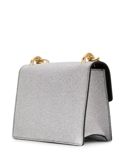 Shop Balmain Bbag 18 Crossbody Bag In Silver