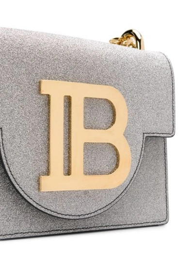 Shop Balmain Bbag 18 Crossbody Bag In Silver
