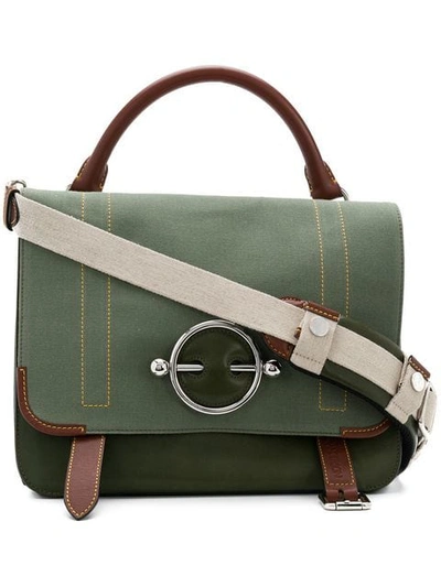 Shop Jw Anderson Military Green Large Disc Satchel