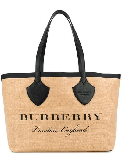 Shop Burberry Carry In Neutrals