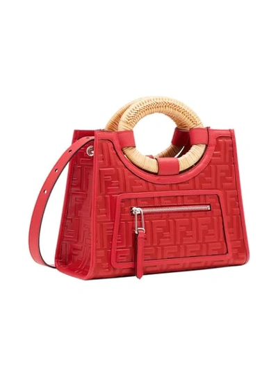 Shop Fendi Runaway Shopper Bag In Red