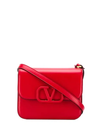 Shop Valentino Small Vsling Shoulder Bag In Red