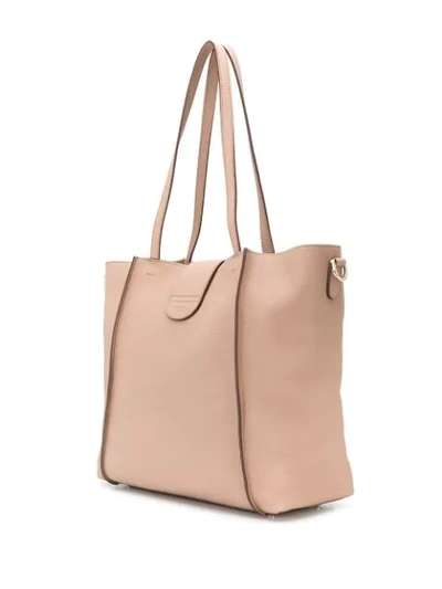 Shop Tod's Foldover Tote Bag In 大地色