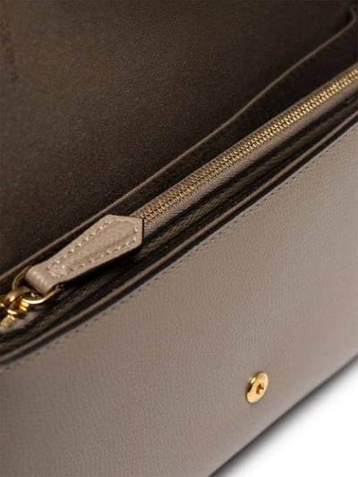 Shop Fendi Chain Wallet Shoulder Bag In Grey