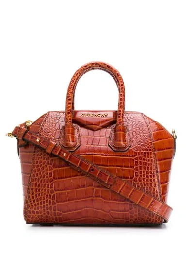 Shop Givenchy Mini 'antigona' Handtasche In Brown