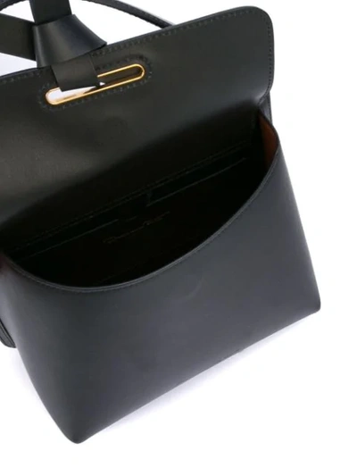 Shop Oscar De La Renta Knot Detail Shoulder Bag In Black