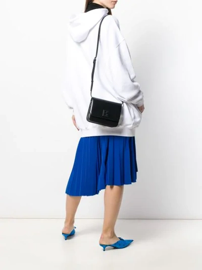 BALENCIAGA B CROSS BODY BAG - 黑色