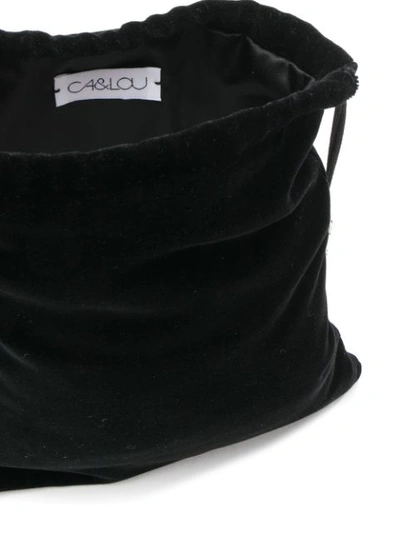 Shop Ca&lou Embellished Drawstring Clutch In Black