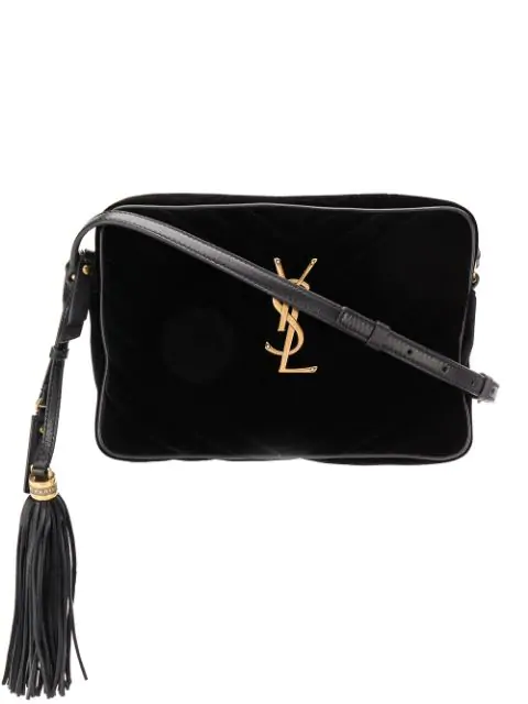 ysl black velvet bag