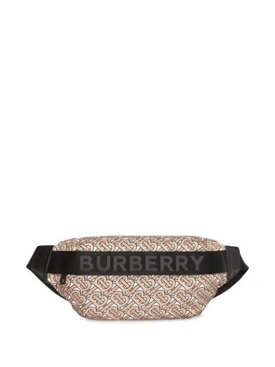 Shop Burberry Medium Monogram Print Bum Bag In Brown