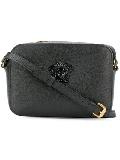 Shop Versace Palazzo Shoulder Bag In Black