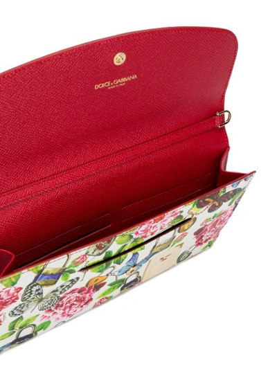 Shop Dolce & Gabbana Secrets Print Wallet Bag With Removable Pouches - Multicolour