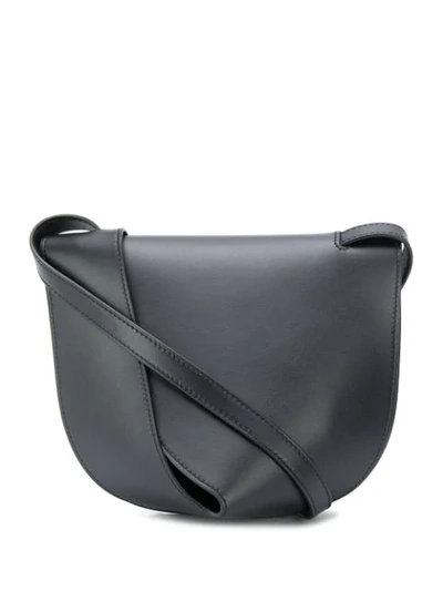Shop Giaquinto Layered Leather Shoulder Bag In Black