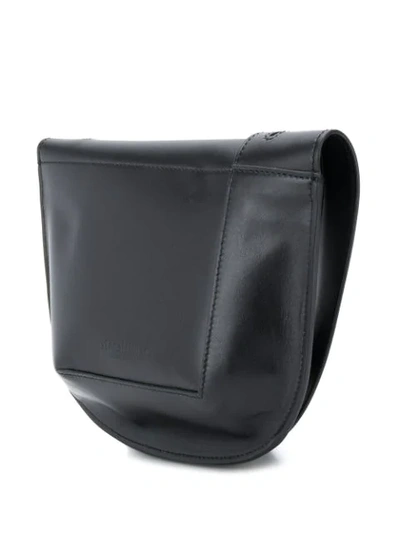 Shop Giaquinto Layered Leather Shoulder Bag In Black