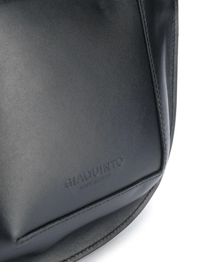 Shop Giaquinto Layered Leather Shoulder Bag In Black