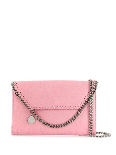 Shop Stella Mccartney Falabella Mini Shoulder Bag In Pink