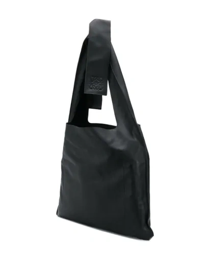 Shop Loewe Oversized Bow Bag In Black