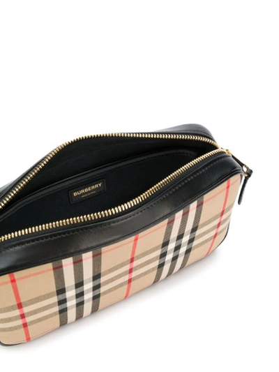 Shop Burberry Vintage Check Shoulder Bag In Neutrals