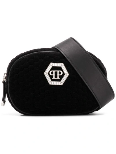 Shop Philipp Plein Zipped Logo Belt Bag In Black