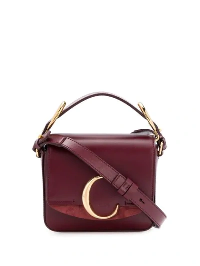 Shop Chloé Small C Box Bag In Red