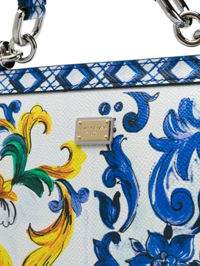 Shop Dolce & Gabbana Sicilian Tile Shoulder Bag - Multicolour
