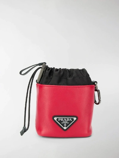 Shop Prada Mini Bucket Bag In Red