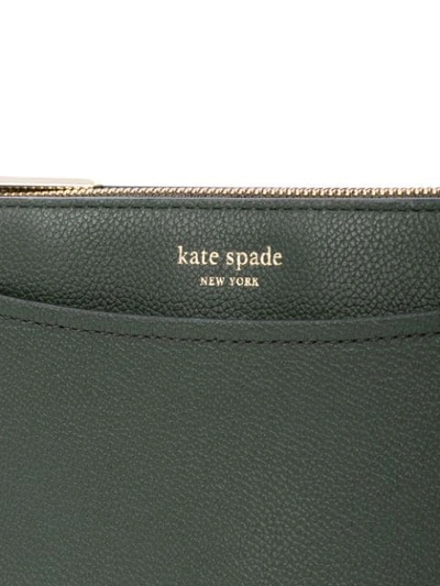 Shop Kate Spade Logo Plaque Crossbody Bag In Green
