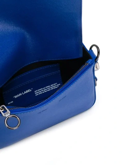 Shop Off-white Diagonal Stripe Crossbody Bag In Blue