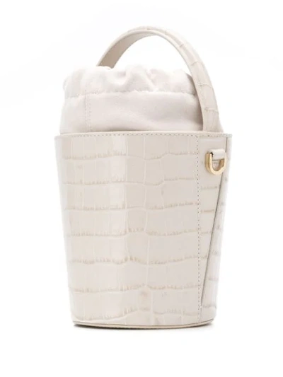 Shop Cafuné Mini Basket Bucket In Neutrals