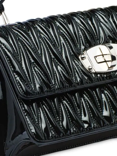 Shop Miu Miu Black Leather Quilted Shoulder Bag