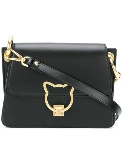 Shop Karl Lagerfeld Cat Lock Cross-body Bag - Black